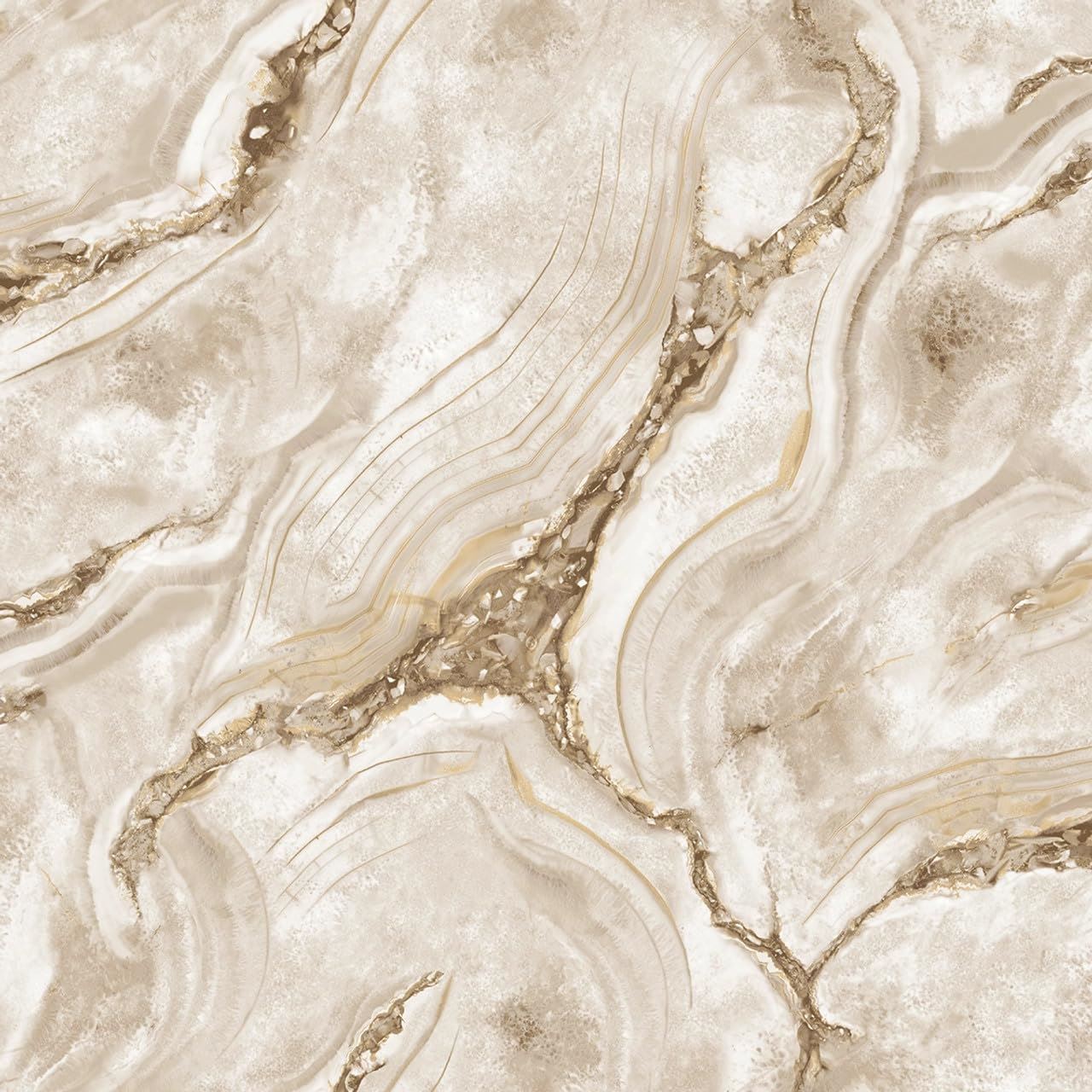 Rasch Vasari Marble Taupe Wallpaper 529456