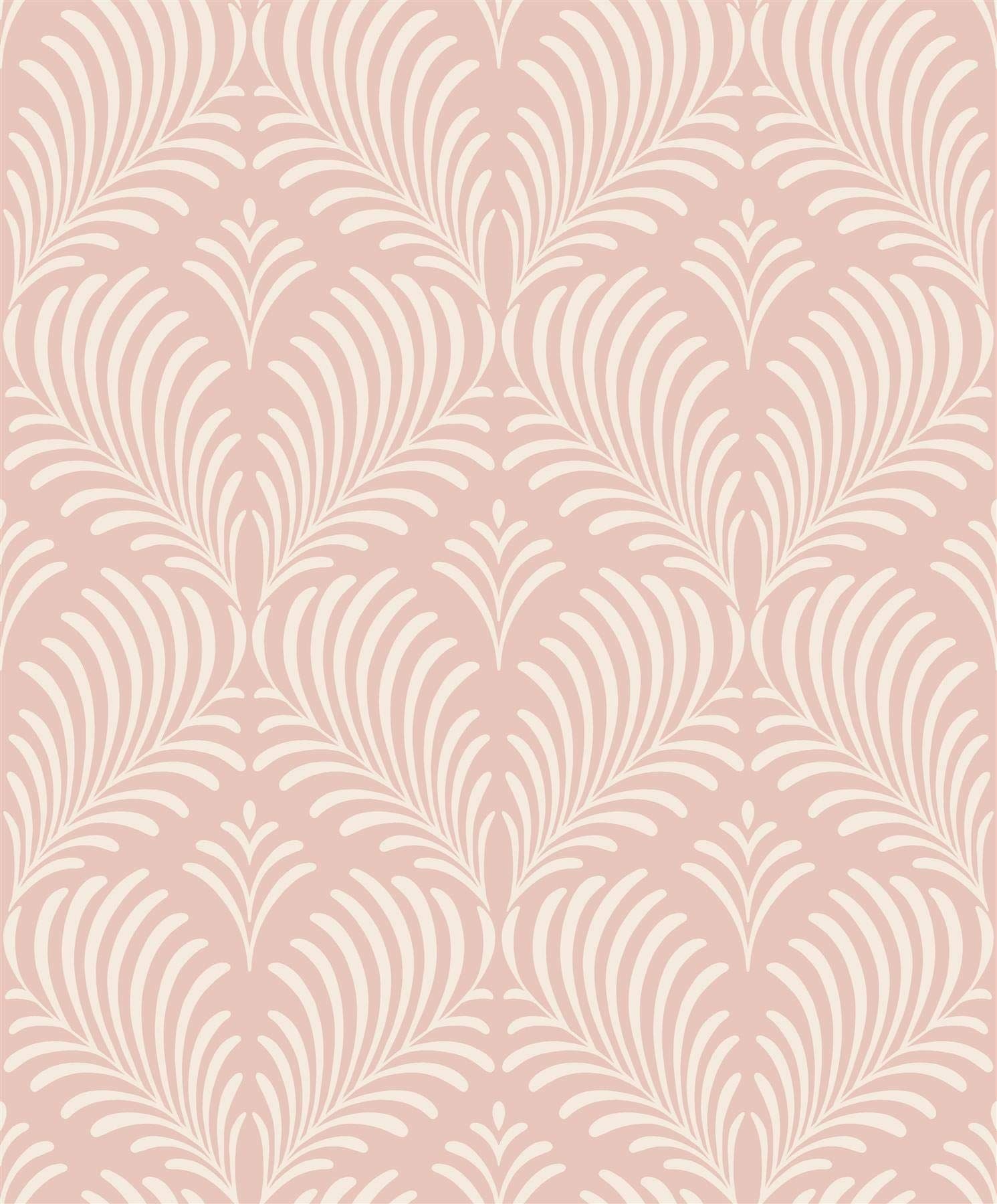 Rasch Paloma Feather Leaf Trail Pink Glitter Motif Luxury Embossed Metallic Wallpaper Paste The Wall Vinyl - All Rooms