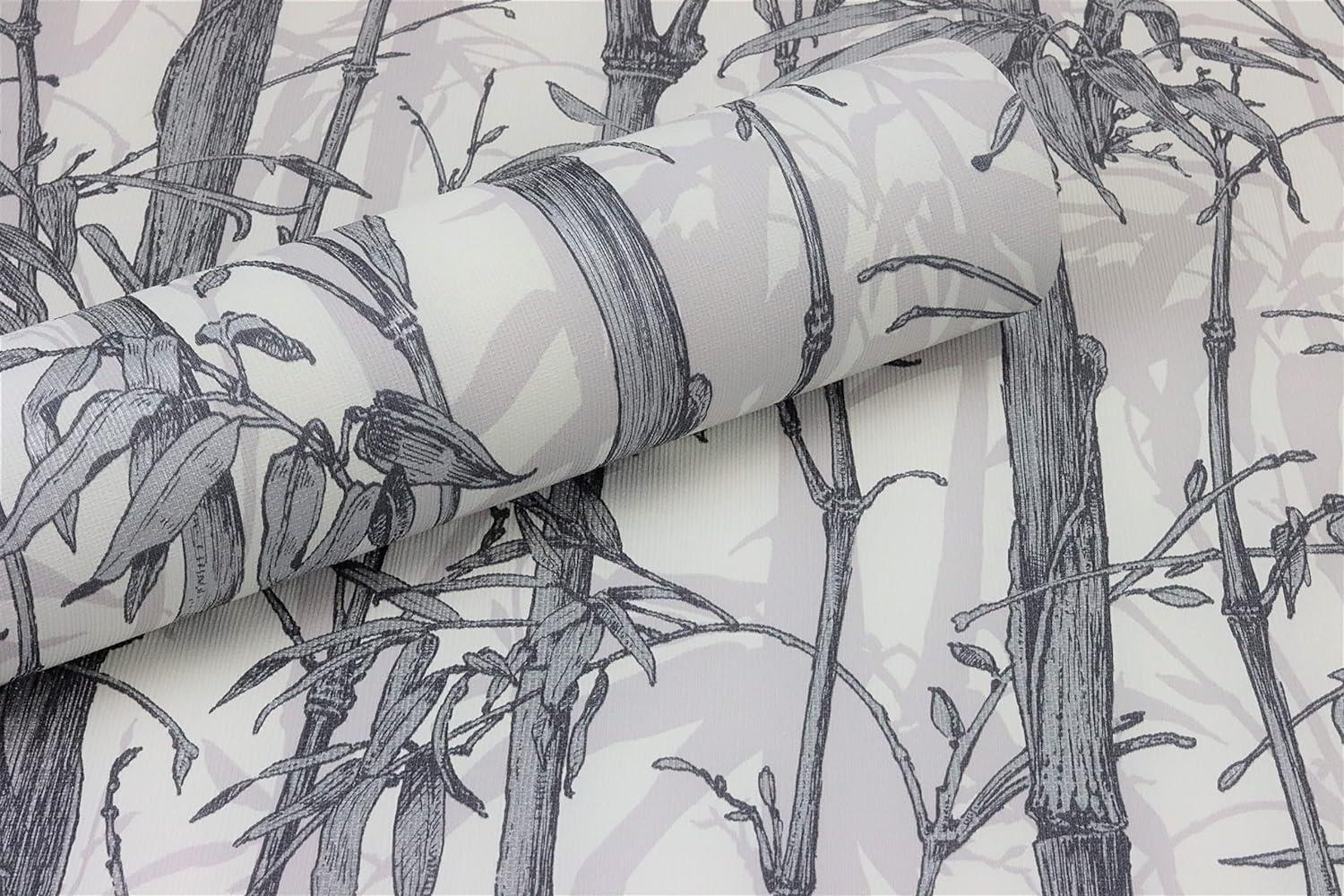 Rasch paperhangings Non Woven Wallpaper (Botanical) Grey White 10,05 m x 0,53 m Florentine III 484830