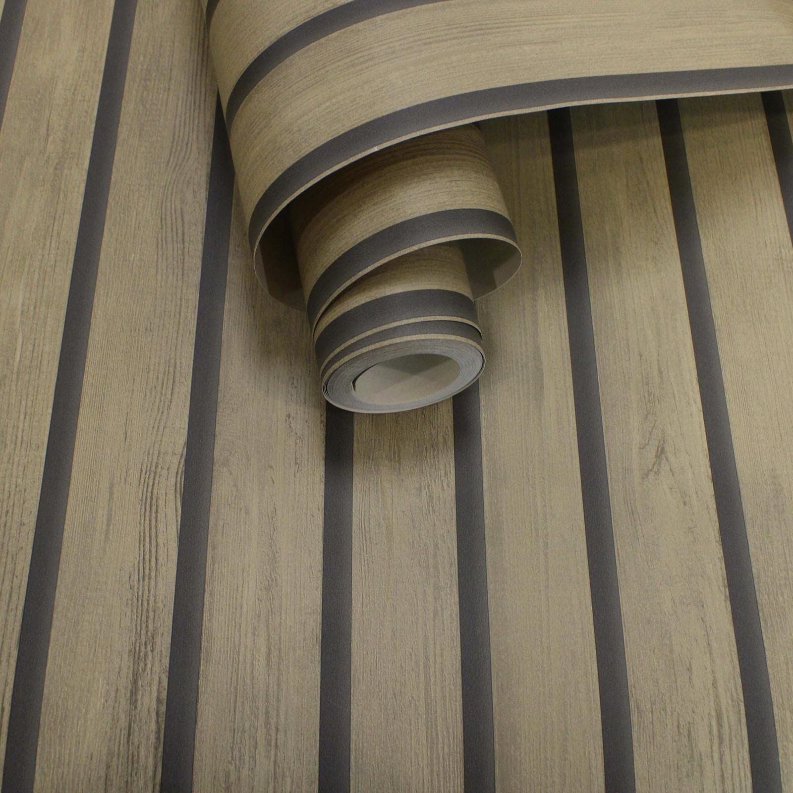 Wood Slat Wallpaper Light Oak/Brown Holden 13132