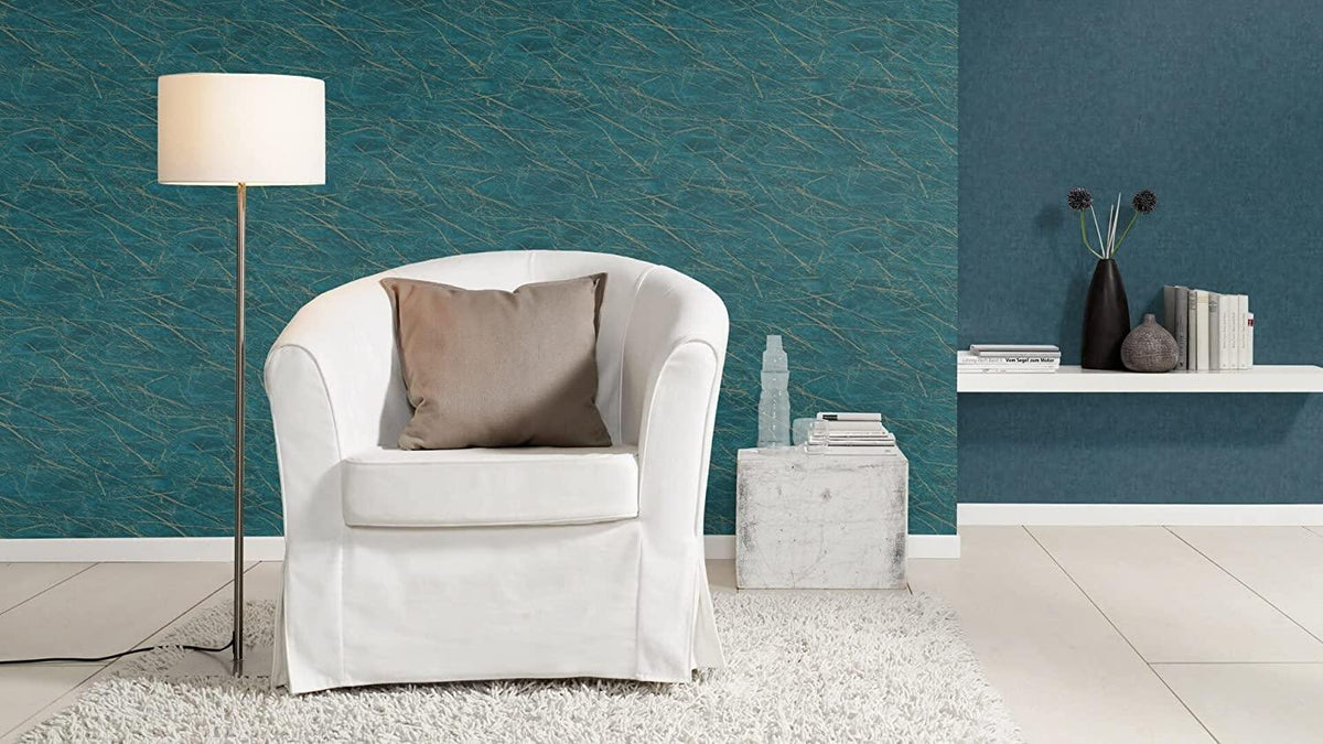 Rasch Tapeten Non Woven Wallpaper (Industrial) Blue 10,05 m x 0,53 m Factory IV 428957