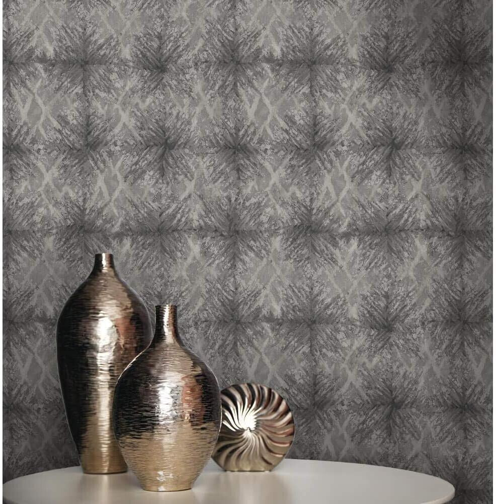 Holden Decor Minerals Moonstone Charcoal Wallpaper  35751