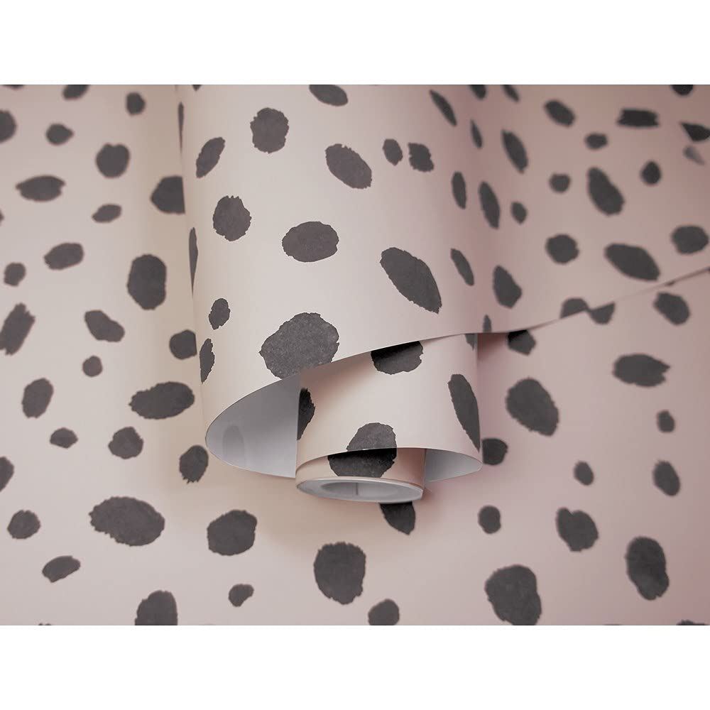 Holden Decor Dalmation Pink 12941 Indulgence Paper Wallpaper 10.05 m x 0.53 m