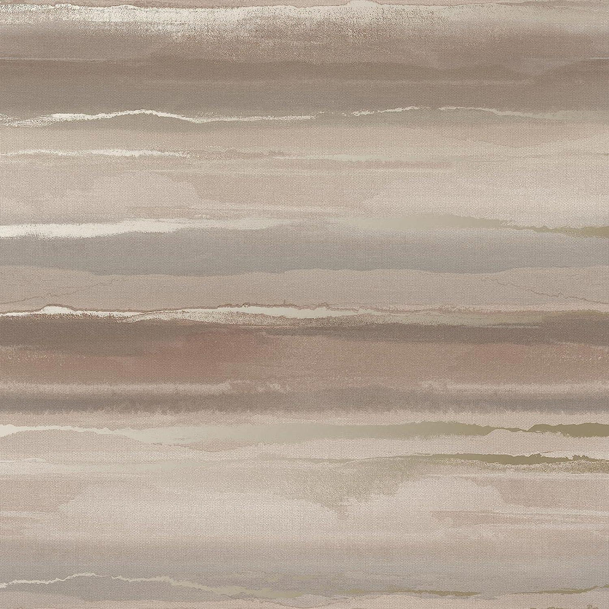RASCH (U.K) Limited Horizon Wallpaper - Modern Wallpaper for Living Room, Bedroom, Fireplace - Decorative Luxury Wall Paper with Landscape Design (Dusky Pink, Metallic Gold)