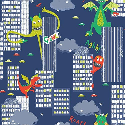 Arthouse 667701 Monster Madness Wallpaper, Multi, 53 cm x 10.05 m