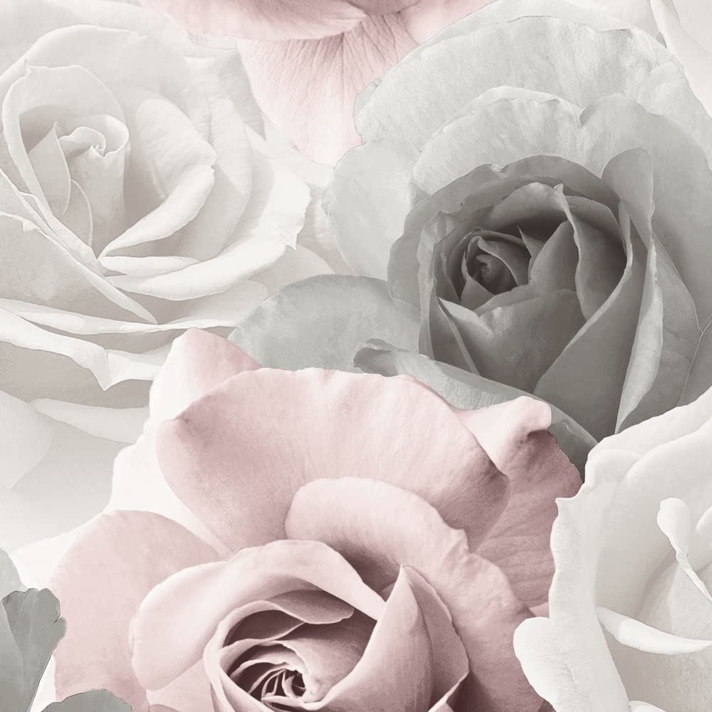 Muriva Rhoda Rose Pink Wallpaper 203501 - Feature Wall 3D Effect Large Floral