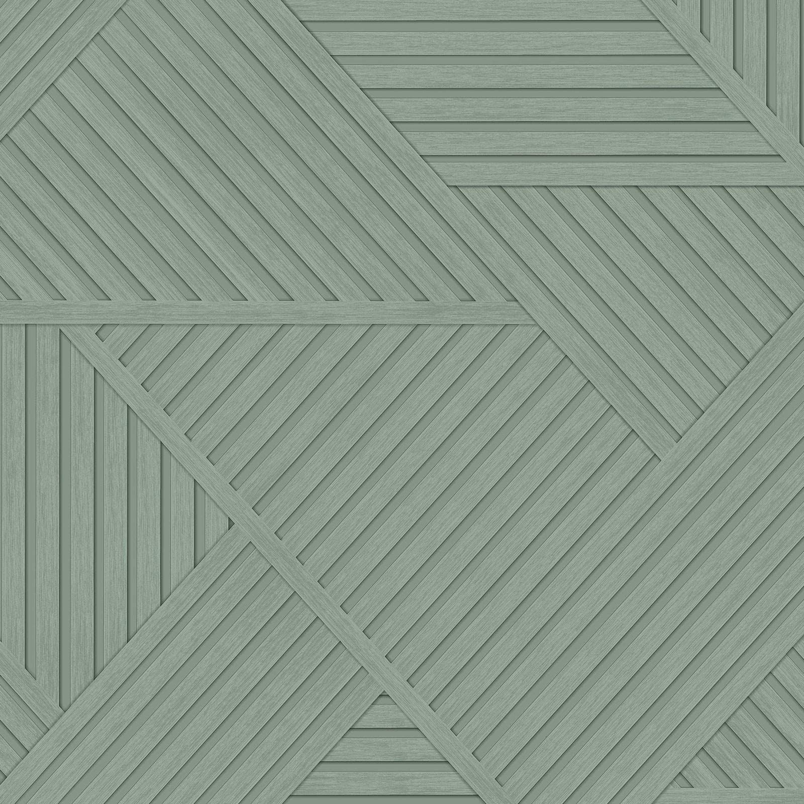 Wood Effect Geometric Wallpaper Sage Green Holden 13200
