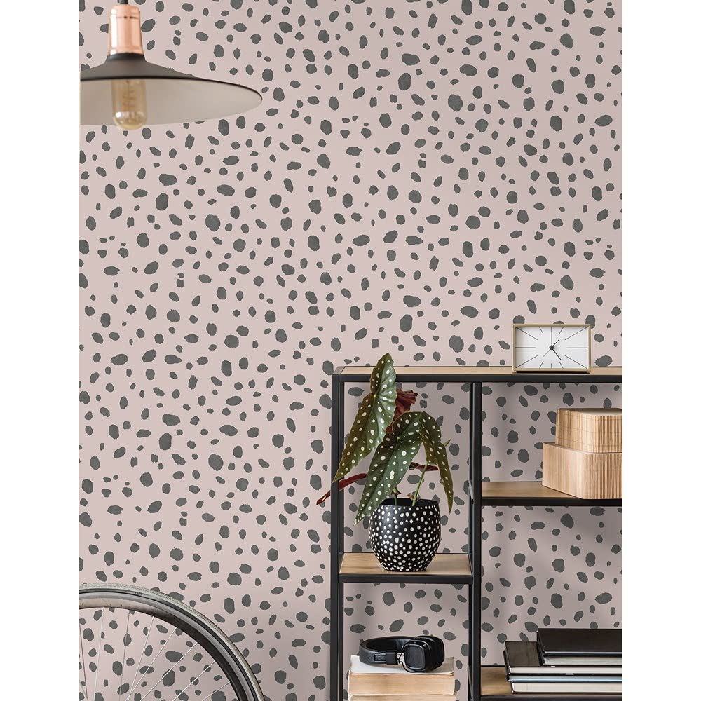 Holden Decor Dalmation Pink 12941 Indulgence Paper Wallpaper 10.05 m x 0.53 m