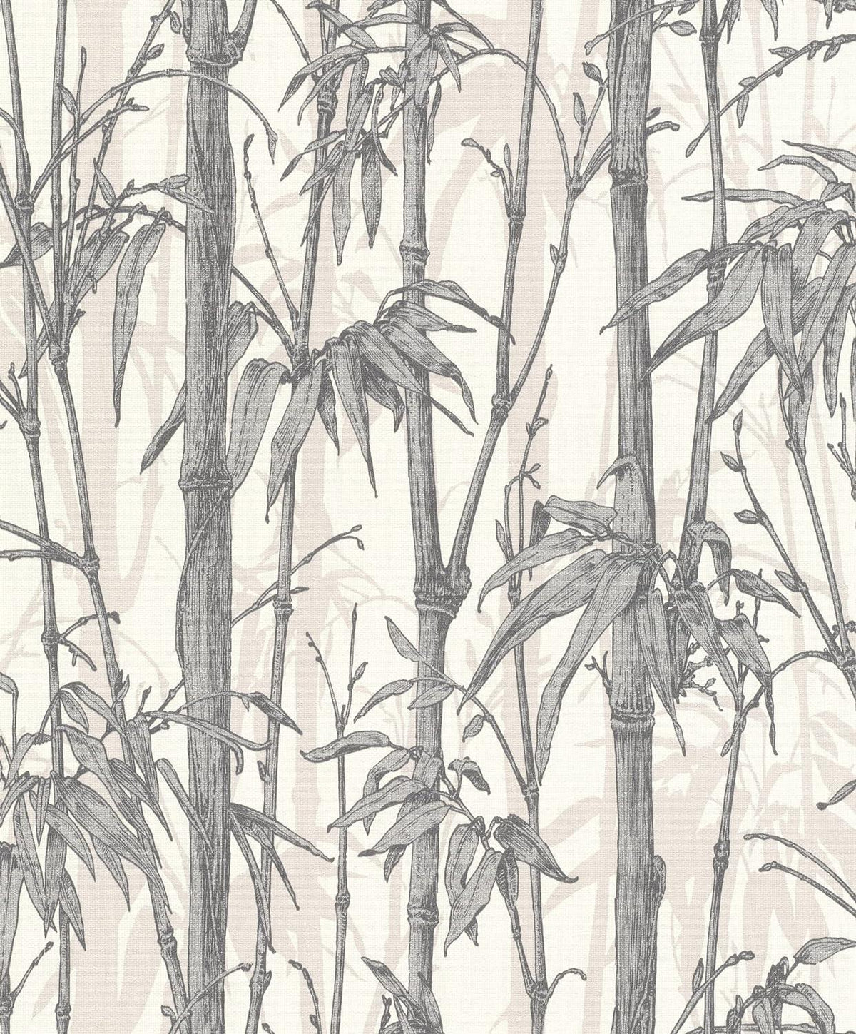 Rasch paperhangings Non Woven Wallpaper (Botanical) Grey White 10,05 m x 0,53 m Florentine III 484830