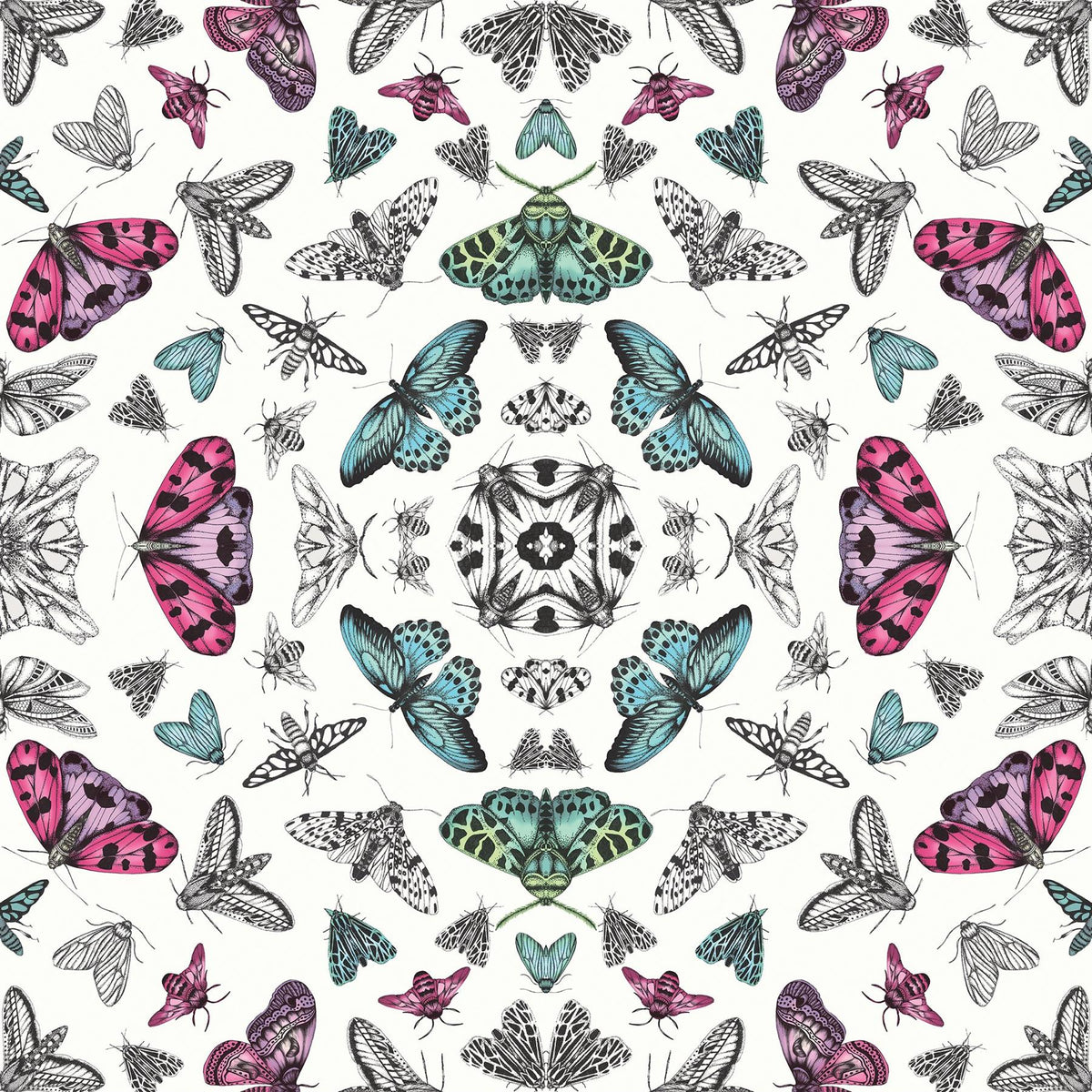 Arthouse 692308 Glitter Bug Wallpaper, White, One Size