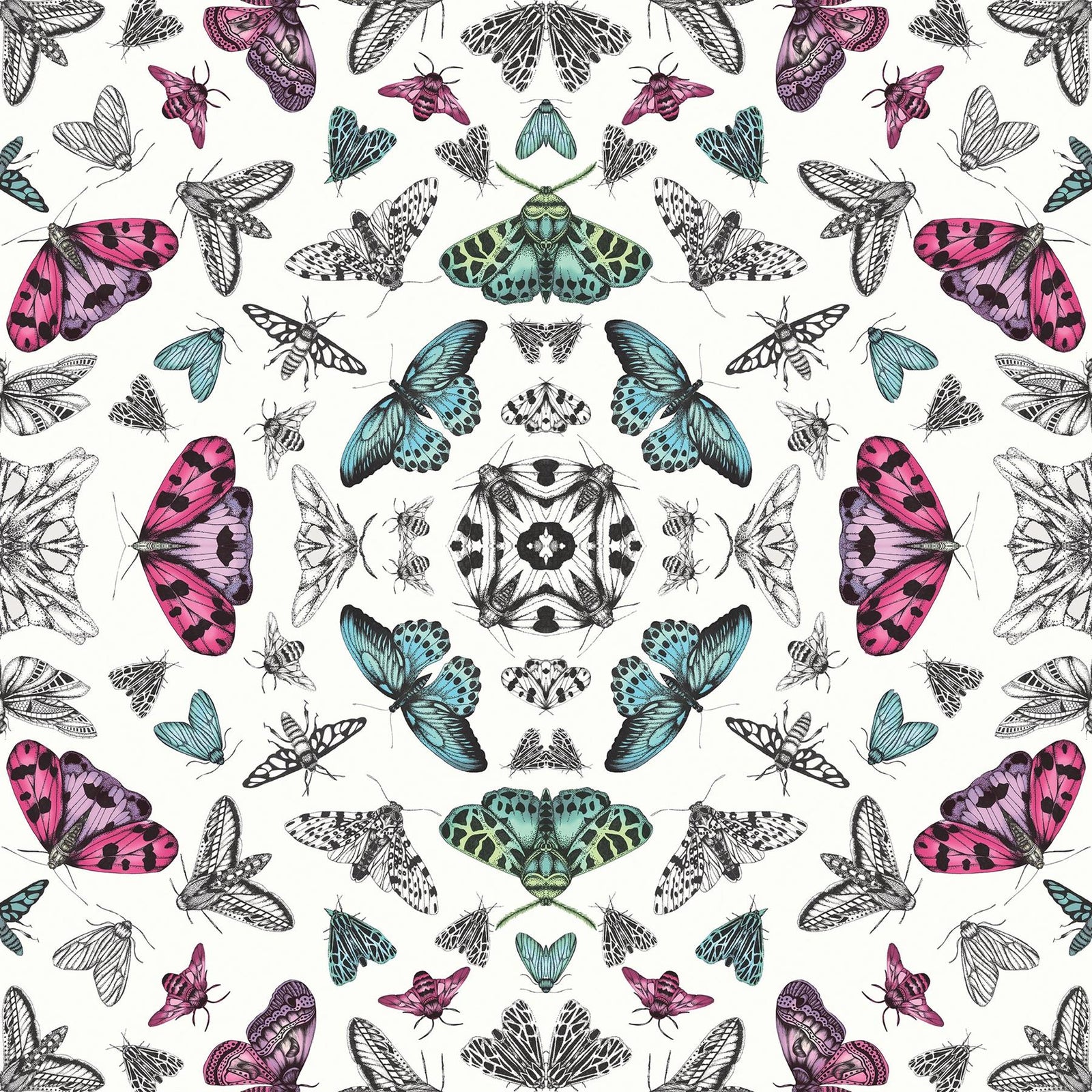 Arthouse 692308 Glitter Bug Wallpaper, White, One Size