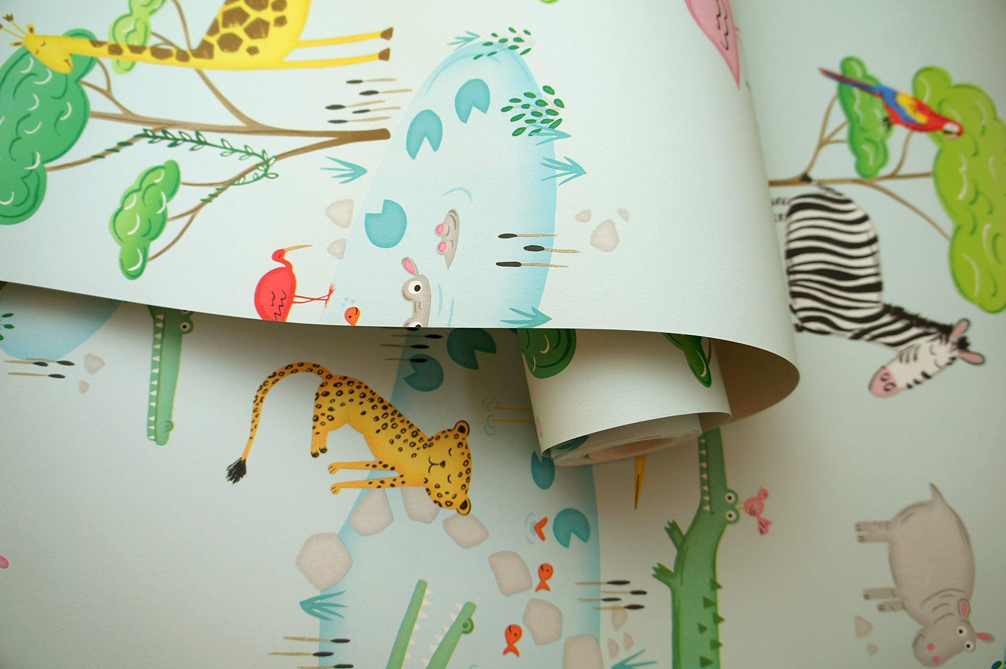 Holden Decor 90932 Kids Wallpaper Crocodile Lake Teal