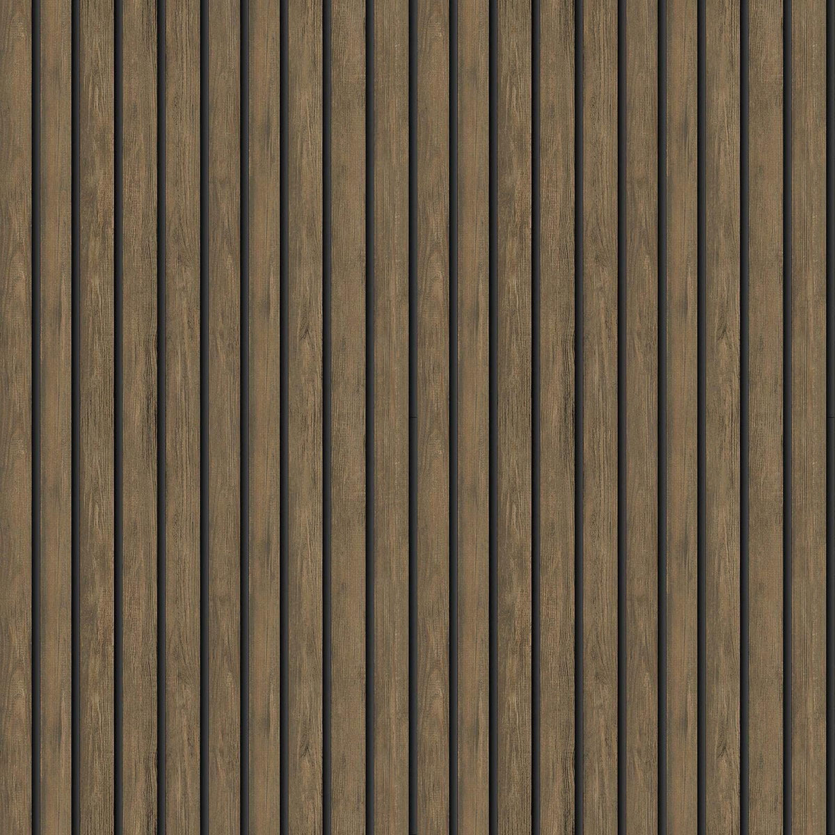 Wood Slat Effect Wallpaper Dark Oak Holden 13130 Brown