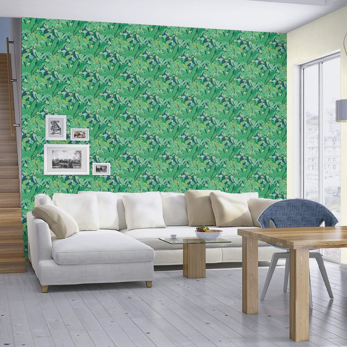 Rasch Tapeten Non Woven Wallpaper (Exotic) Blue 10,05 m x 0,53 m Club Botanique + Claas II 538922