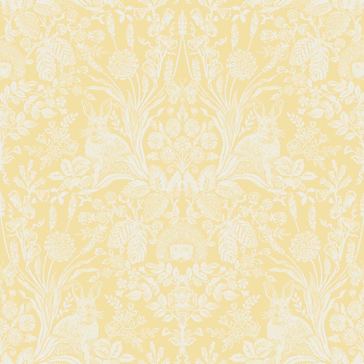 Holden Decor Whitcliffe Harlen Yellow Wallpaper 90806 - Woodland Animals