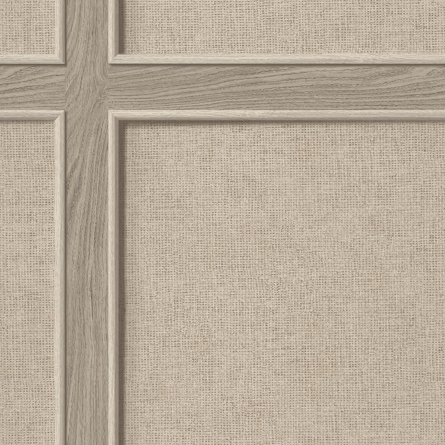 Rasch Bevelled Birch Wood Panelled Weave Grain Wallpaper - Carved Trendy Modern Contemporary Feature Wall