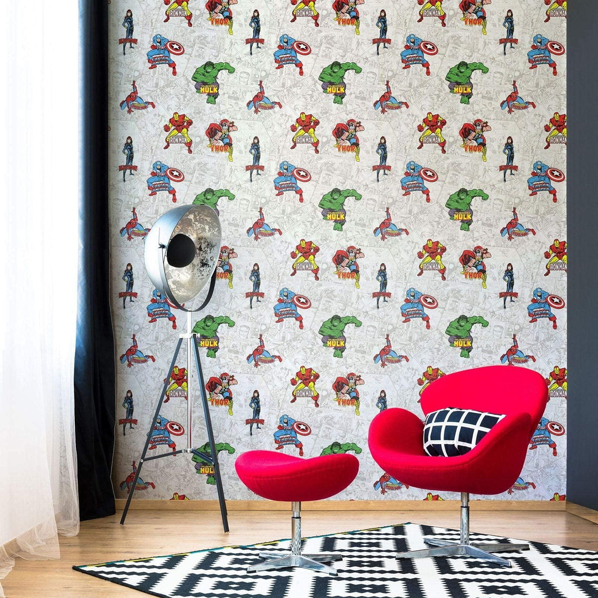 Marvel Heroes Wallpaper Multi Muriva 159503